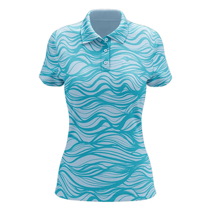 El Golf de sublimación de poliéster transpirable para mujer más vendido para polo al por mayor diseño impreso patrón sólido colección 2025 - Product Image 2