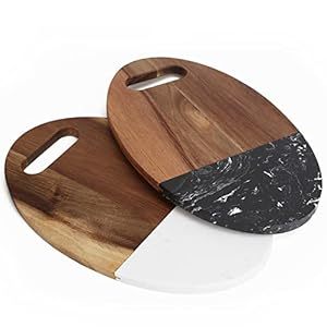 Planche à découper rectangulaire en bois et marbre pour le préparation des aliments, planche à découper en bois d'acacia et marbre avec une forte adhérence à prix avantageux - Product Image 5