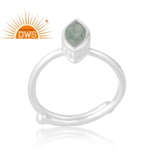 Meilleure vente 925 argent Sterling naturel vert fraise Quartz pierre précieuse bague bijoux pour femmes cadeau pour elle - Product Image 1