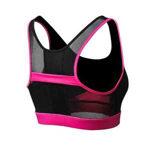 Soutien-gorge de sport à impact élevé sans couture rembourré Gym Yoga course entraînement Fitness antichoc respirant Simple licou cou soutien-gorge de sport - Product Image 3