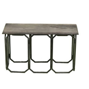 Mesitas de noche modernas de lujo con forma de rectángulo, Colección Guise, mesa auxiliar ajustable, acabado marrón tabaco, dormitorio, sala de estar, Mango - Product Image 1