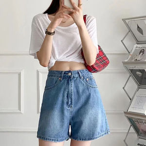 Shorts de qualité supérieure pour femmes, fabriqués en denim, avec logo personnalisé, service OEM, tenue décontractée, sur mesure - Product Image 3