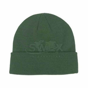 Services OEM, bonnets en jacquard classiques et élégants en tissu de laine avec logo personnalisé, bonnets d'hiver - Product Image 1