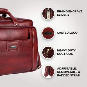 Genuine Leather Brown <b>Medical</b> Representative <b>Bag</b> Made in India - Product Image 3