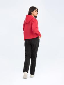 Sudaderas con Capucha de Algodón para Mujer, Ropa Casual de Alta Calidad, Color Sólido, Manga Larga, Sudadera con Capucha Corta con Estampados de Moda para Mujer - Product Image 2