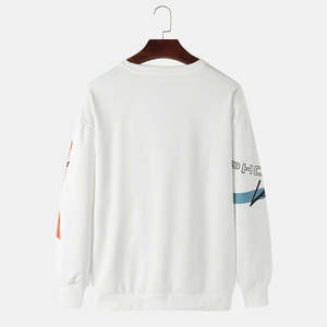 Nueva Sudadera Blanca para Hombre con Cuello Redondo, Diseño Moderno 2025, Fabricación Personalizada OEM, Sudadera Lisa de Felpa para Hombre - Product Image 2