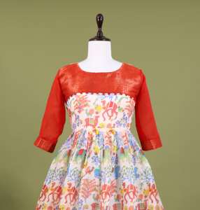 Vestido Tradicional Indio Pakistaní Salwar Kameez de Algodón con Estampado Digital de Diseño Moderno de Gujarat, para Fiestas, 2026 - Product Image 5