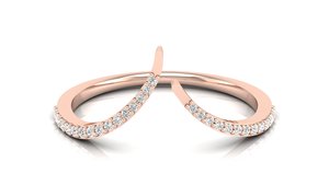 Bague en diamant rond pour femme élégante vintage or blanc 14kt bijoux de mariage élégants diamants cultivés en laboratoire - Product Image 5