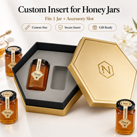 Boîte cadeau hexagonale personnalisée en papier doré de luxe pour confiseries, ensembles cadeaux alimentaires, emballage rigide pour confiture, bonbons, cadeaux alimentaires