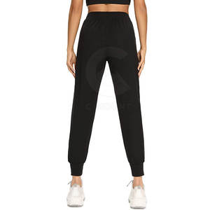 <b>Women's</b> Winter Workout <b>Running</b> <b>Trousers</b> Stretchable Mid-Waist Athletic Yoga Joggers with Flat Front Zip Pockets Factory Supply - Product Image 4