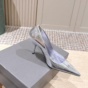 Zapatos de tacón alto de seda para mujer, 8 cm, de charol, con punta, sin cordones, forro de piel de oveja, suela de goma, tipo pumps - Product Image 4