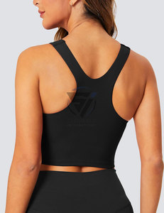 Top Deportivo Corto para Mujer, Diseño OEM, Ajustado, Espalda Descubierta, Tirantes Anchos, para Yoga y Fitness, con Copas Extraíbles - Product Image 4