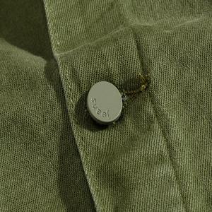 Blouson en jean confortable et de haute qualité pour homme, col montant, coupe-vent, personnalisable, respirant, avec logo frontal, style urbain - Product Image 6