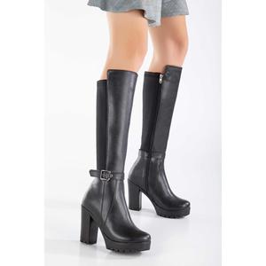 Stivali elasticizzati da donna con elastico posteriore, stivali con tacco 10 Cm - Product Image 1