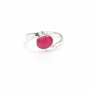 Trending 925 <b>Silver</b> <b>Ring</b> with Ruby Gemstone <b>Statement</b> Simple Design Wholesale Fine Jewelry - Product Image 1