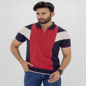 T-shirt polo _ T-shirts polo couleur bleu uni chemise confortable pour hommes - Product Image 2