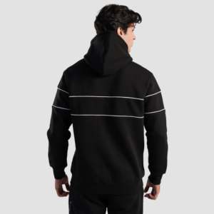 Sudadera con Capucha Dripline 100% Poliéster, Negra, Tejido French Terry, con Bordado 3D y Serigrafía - Product Image 2