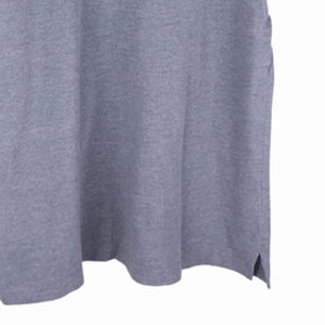 Men's <b>Classic</b> Grey Solid Knitted Sporty Style Cotton Blend Quick Dry Short Sleeve for Shirt Top - Product Image 6