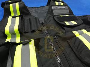 เสื้อกั๊กยุทธวิธีเสื้อกั๊ก2025เสื้อกั๊กสะท้อนแสงด้านหน้ามีซิปด้านความปลอดภัยสีพิเศษออกแบบโลโก้ได้ตามต้องการ - Product Image 4