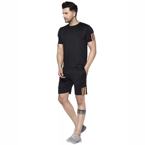 TN Ensembles de t-shirts et shorts respirants pour l'été avec tissu épais et doux personnalisés pour hommes vente en gros - Product Image 3