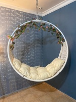 Grand lit balançoire suspendu en coton macramé Style Boho tissé à la main suspendu intérieur adulte hamac balançoire lit pour extérieur