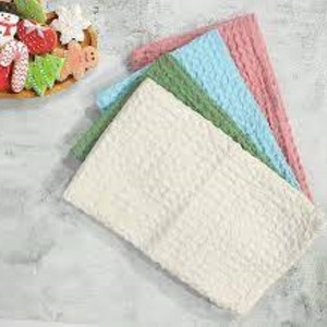 Juego de toallas de cocina de gofres de algodón 100% personalizable TARUNA TEX, duradero, 21S/2, diseño liso blanco, de secado rápido Toalla de baño para manos/cara - Product Image 4