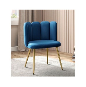 เก้าอี้โซฟาสไตล์โบราณดีไซน์ใหม่ทำด้วยมือพร้อมผ้ากำมะหยี่สีเขียวด้านบนหรือด้านหลังและโลหะสีทองเงาเก้าอี้บ้านที่ยอดเยี่ยม - Product Image 2