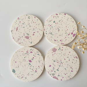 ชุดจานรองแก้วลายหินขัดที่หรูหรามีสไตล์และทนทานอุปกรณ์ตกแต่งบ้านดีไซน์พรีเมี่ยมทันสมัยสำหรับการตกแต่งภายในหินร่วมสมัย - Product Image 6