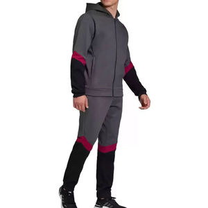 Ensemble de survêtement pour homme de haute qualité, coupe ajustée, décontracté, en molleton, jogging, 2 pièces, sweat-shirt à capuche avec fermeture éclair, pantalon de sport - Product Image 4