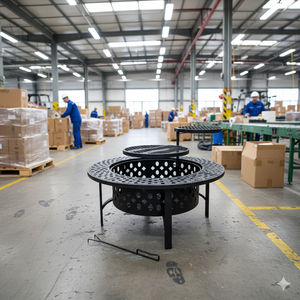 Braseros Modernos Extra Grandes de Leña con Tapa y Palo para Leña, Muebles para el Hogar y el Jardín, Accesorios para Barbacoa, Accesorios para Exteriores - Product Image 2