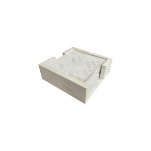 Posavasos de mármol cuadrado de la India de nuevo diseño con incrustaciones de latón directo de fábrica Venta caliente al por mayor piedra de pizarra de corazón negro mármol y Metal - Product Image 6