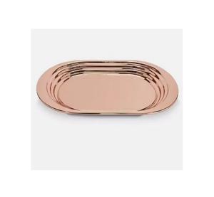Oval Shaped Trending Design Pure Copper Serving Tray for Home <b>Hotel</b> & <b>Restaurant</b> Serving Tray Copper Color Serving Bowl <b>Supplies</b> - Product Image 1