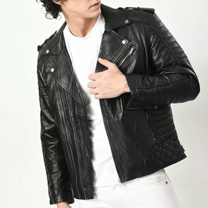 แจ็กเก็ตหนังแฟชั่นลำลองสำหรับผู้ชาย, แจ็กเก็ตหนังฤดูหนาว - Product Image 1