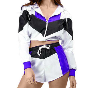 2025 Wholesale Custom Windbreaker Tracksuit <b>Jacket</b> <b>Short</b> Set Women Windbreaker <b>Jacket</b> and <b>Shorts</b> Street Wear - Product Image 4