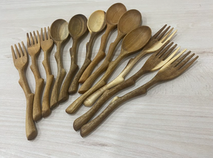 ช้อนไม้ที่เป็นมิตรกับสิ่งแวดล้อมทำจากมะพร้าวหรือไม้ยางพาราเหมาะสำหรับใช้ในครัวทุกวัน - Product Image 2