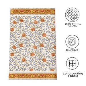 Toalla de Mano Artesanal de Algodón con Diseño Floral Estampado, Ecológica, Antimicrobiana, para Uso en el Hogar y Hoteles, de Rápida Absorción y Súper Suave - Product Image 3