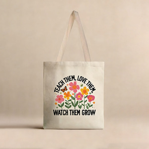 Sac fourre-tout promotionnel en toile avec lettres de dessin animé, grande capacité, sac à bandoulière pour cadeaux publicitaires d'entreprise - Product Image 3