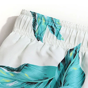 Shorts pour femmes à imprimé floral avec cordon de serrage à la taille, taille mi-haute, décontractés, tricotés, respirants, coupe régulière, avec poches - Product Image 3
