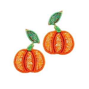 Pendiente de diseño de calabaza bordado con cuentas hecho a mano elegante con aspecto elegante y hermoso acabado de Hiba Enterprises - Product Image 1