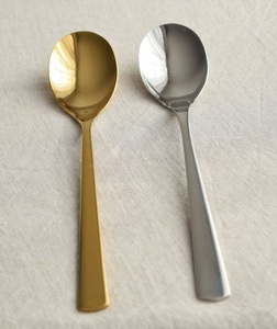 High Quality Unique Design Stainless Steel <b>Silver</b> Plated Mirror Coffee Spoon <b>Set</b> 2-Piece 10ml Eco-Friendly Dishwasher Safe - Product Image 2