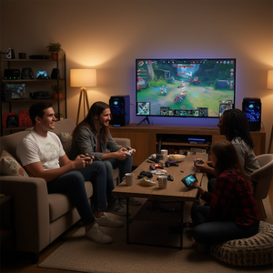 Camiseta Stellar Factory Play More Games Together para Adultos, Unisex, Cuello Redondo, Manga Corta, Impresión Digital, Promocional - Product Image 3