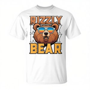 T-Shirt Rizzly Bear a Maniche Corte con Collo Rotondo, Stampa Digitale, Unisex per Adulti, Maglietta Promozionale - Product Image 2
