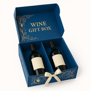 Fabricante Top Christmas Shipping Company Carry Container Carton 500ml Botella de vidrio Cajas de embalaje de <span class=keywords><strong>vino</strong></span> <span class=keywords><strong>con</strong></span> soporte - Product Image 2