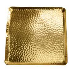 Bandeja de decoración de mesa de lujo recién llegada hecha de bandeja de cobre de metal martillado bandeja para servir té y café para organizador de utensilios de cocina - Product Image 3