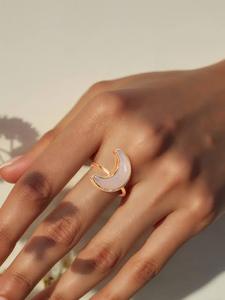 Anillo Minimalista con Piedra de Amatista Lisa en Engaste de Bisel, 8 mm, Plata de Ley 925 Chapada en Oro, Certificado IGI - Product Image 3