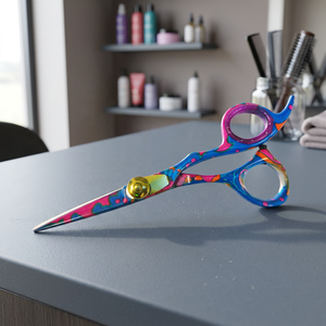 Salon scissors with colour paper coating - Product Image 2