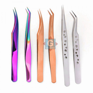 Meilleure vente en gros prix 2 pièces ensemble pince à cils en acier inoxydable Instruments de beauté - Product Image 1