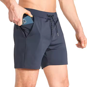 Pantalones Cortos Deportivos de Lona 100% Algodón para Hombre, Transpirables, Resistentes al Viento, Ajuste Holgado, Estampado, Cierre con Cordón, Cintura Alta - Product Image 1