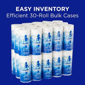 Sparkle Professional Series 2-Ply <b>Paper</b> Towel <b>Rolls</b>, Individually <b>Wrapped</b>, 11” x 8.8”, 70 Sheets/<b>Roll</b>, 30 <b>Rolls</b>/Case (2717201) - Product Image 2