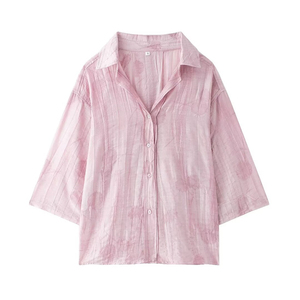 Nuova estate camicia Jacquard da donna <span class=keywords><strong>e</strong></span> pantaloni dritti due pezzi Set Casual - Product Image 6